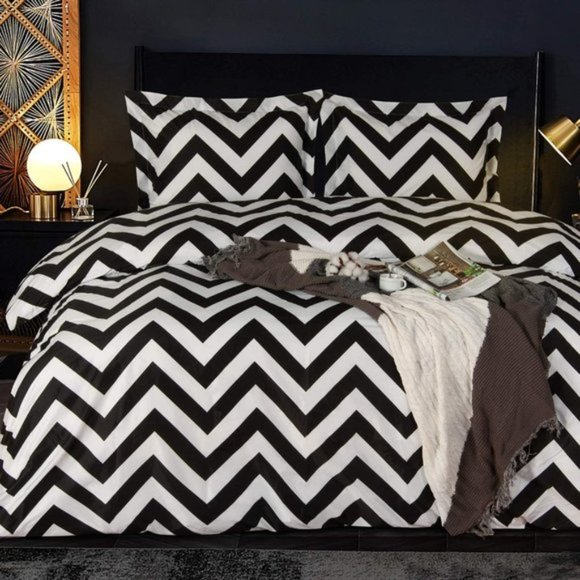 Chevron Printed Comforter Cover Set
